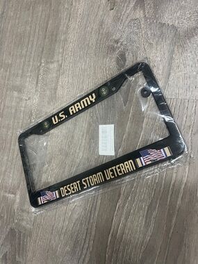 U.S. Army Desert Storm Veteran License Plate Frames - Black